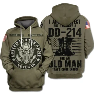 Army Veteran Hoodie Old Man Dd214 3d Hoodie Zip Hoodie