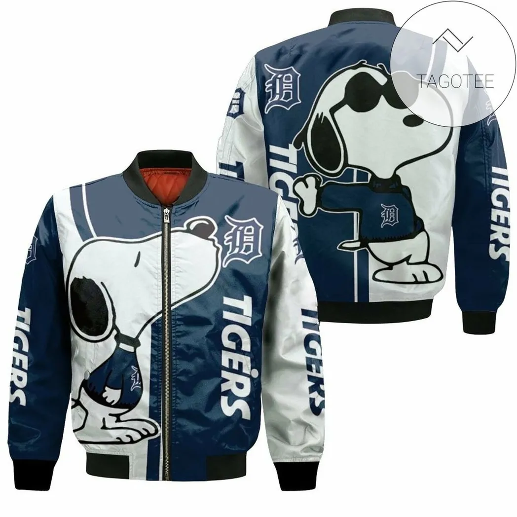 MLB Detroit Tigers Snoopy Lover Bomber Jacket