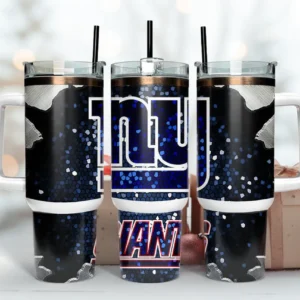 New York Giants NFL Stained Glass Effect Custom Stanley Stainless Steel – Curved Tumbler – Stans Tumbler 40oz