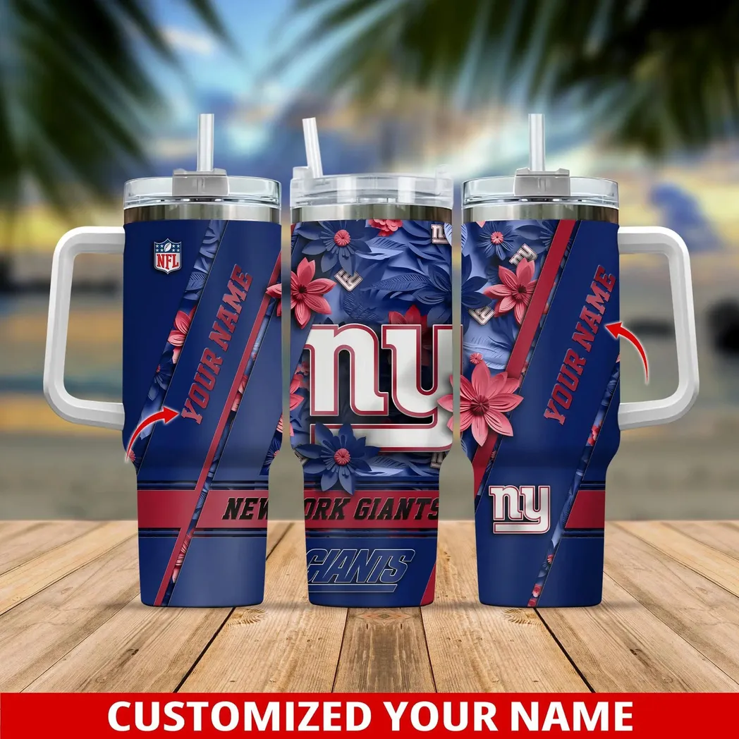 New York Giants Pesonalized Tumbler 40OZ – Curved Tumbler – Stans Tumbler 40oz