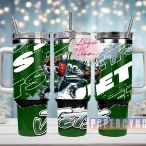 New York Jets Custom Stanley Stainless Steel – Curved Tumbler – Stans Tumbler 40oz