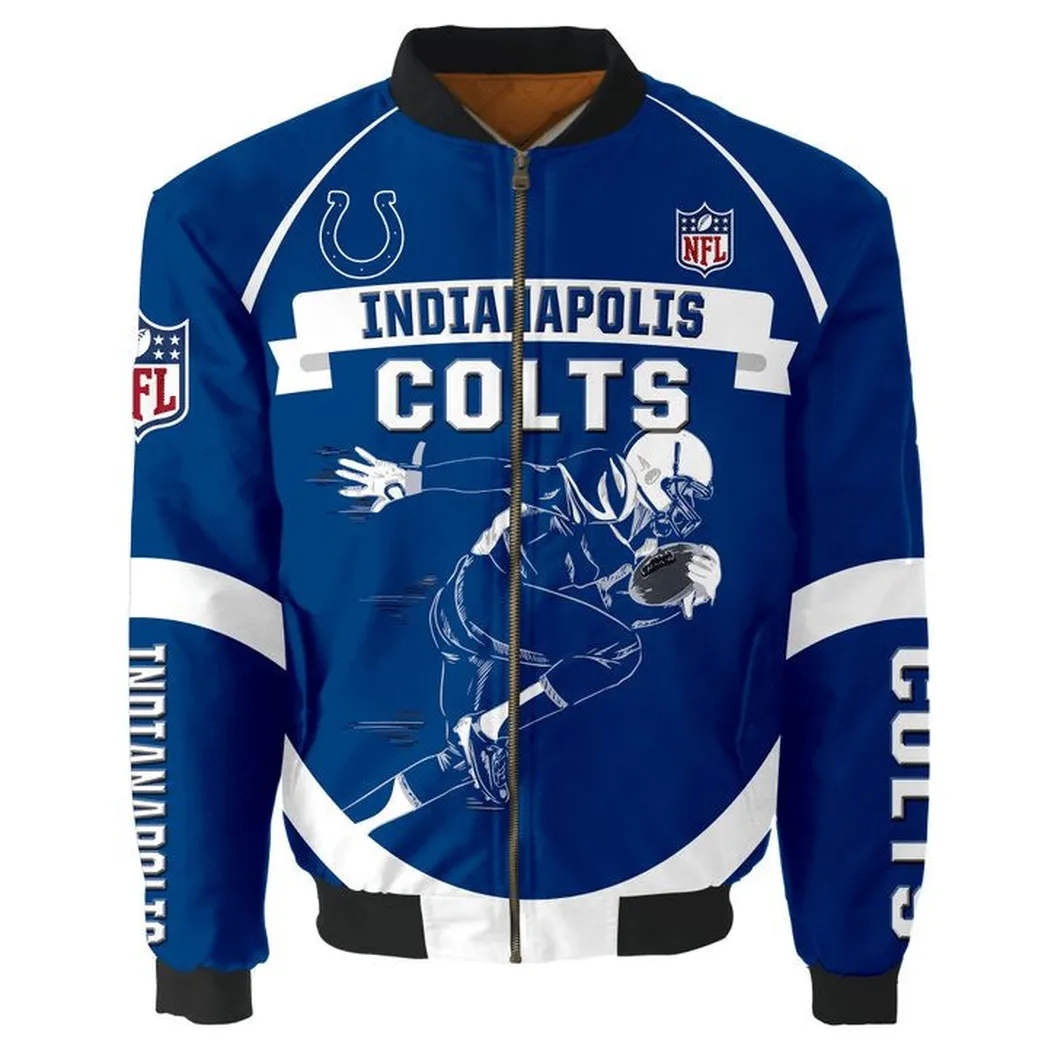 NFL Indianapolis Colts Royal Blue Bomber Jacket