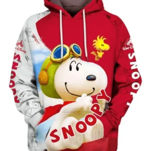 Snoopy Walt Disney Over Print 3d Hoodie Zip Hoodie 972