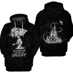 Snoopy We Are Never Too Old For Snoopy The Peanuts Cartoon Bling 2k628 Lover Gift , Snoopy All Over Print 3d Hoodie 2118