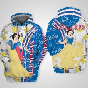 Snow White And Seven The Dwarfs Disney Cartoon, Snow White Princess Comics Book Patterns All Over Print Hoodie, Zip Hoodie