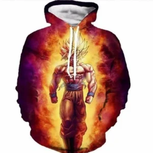 Son Goku Dragon Ball Anime Over Print 3d Hoodie Zip Hoodie