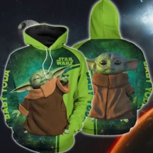 Star Wars Baby Yoda Disney Cartoon 2k580 Lover Gift ,star Wars Baby Yoda Disney All Over Print 3d Hoodie 2755