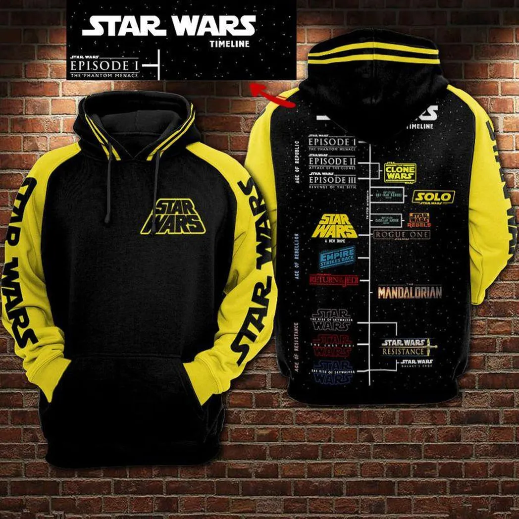 Star Wars Timeline All Over Print Hoodie