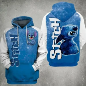 Stitch Blue 3d Hoodie Zip Hoodie