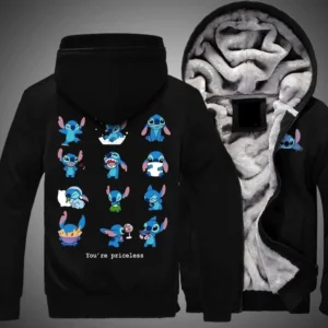 Stitch Is Priceless Print 3d Hoodie Fleece Zip Hoodie 125