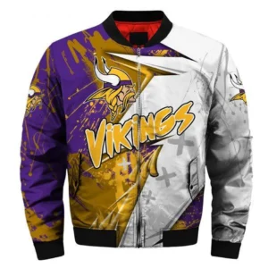 Stocktee Minnesota Vikings Men?s And Women?s Full Bomber Sizes ? 5xl – Hoodie 3D