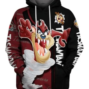 Tasmanian Devil Looney Tunes Flims 42 Fan Gift Stylist Unisex Cartoon Graphic Outfits Aop Hoodie 2609