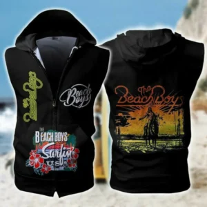 The Beach Boys Rock Band Sleeveless Zip-up Hoodie 55 137