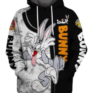 The Looney Bugs Bunny 3d Hoodie Zipper Hoodie