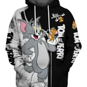 Tom And Jerry Cartoon Series Tv 41 Fan Gift Stylist Unisex Cartoon Graphic Outfits Aop Hoodie