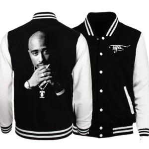 Tupac Shakur 2pac Baseball Jacket Sweatshirt Winter Popular Soft Hoodie Sweatshirt Printed Cotton Hoodies Pop Jackets