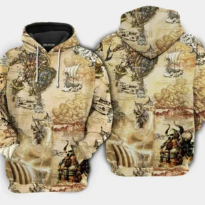 Viking Life Viking Map War Hoodie