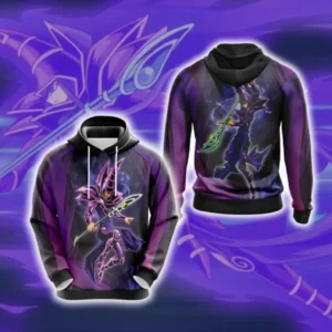 Yu-gi-oh! Dark Magician Over Print 3d Hoodie Zip Hoodie