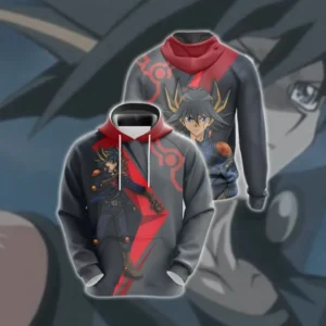 Yu Gi Oh Fudo Yusei Over Print 3d Hoodie Zip Hoodie