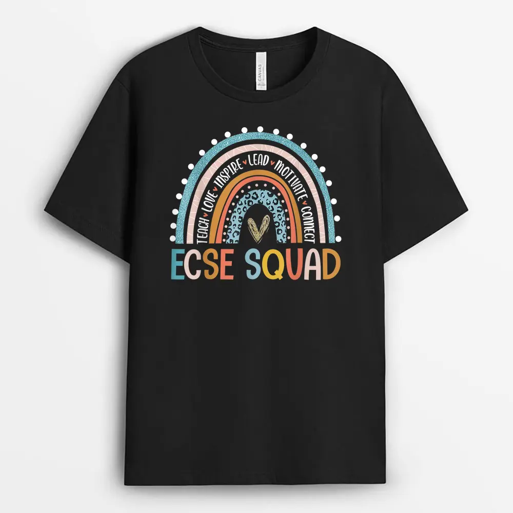 ECSE Squad Team Funny Back To School Teacher Supplies T-Shirt