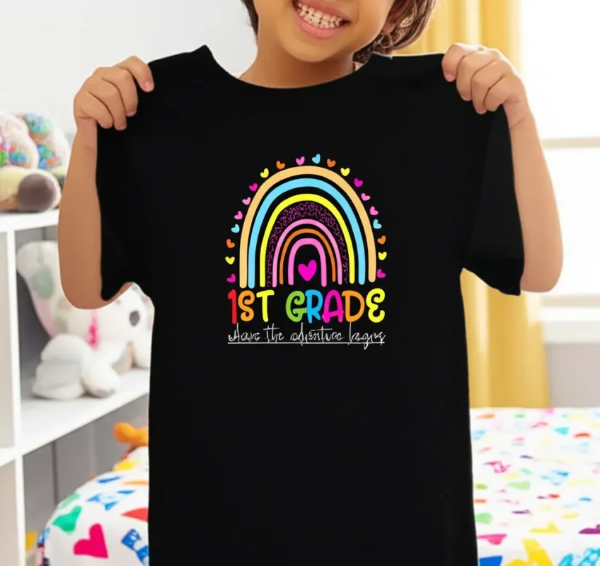 a kid hug this shirt, background it a kid room